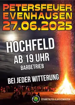 Petersfeuer morgen in Evenhausen