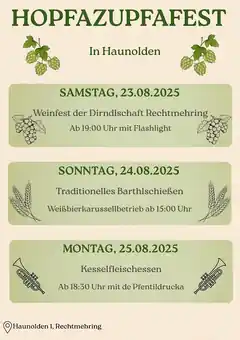 Erstes Hopfazupfafest in Rechtmehring