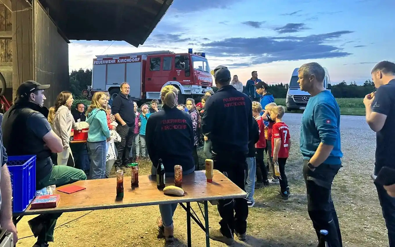 Von der Feuerwehr nach Hause gebracht