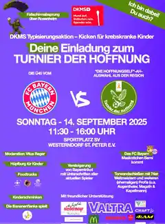 Morgen ein Turnier der Hoffnung
