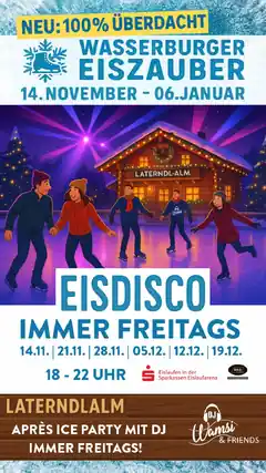 Heute Abend wieder Eisdisco