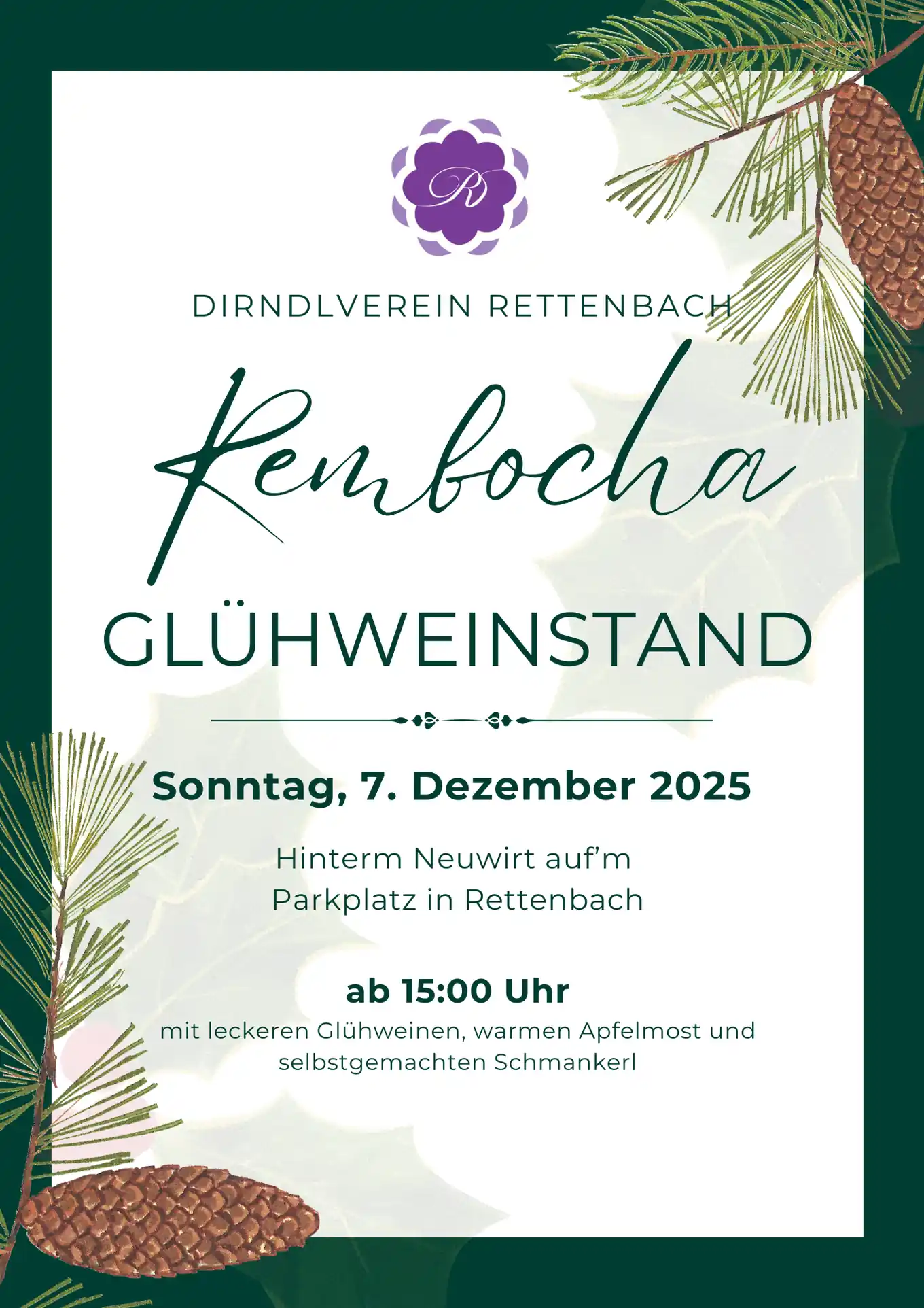 Glühwein mit dem Dirndlverein und dem Nikolaus