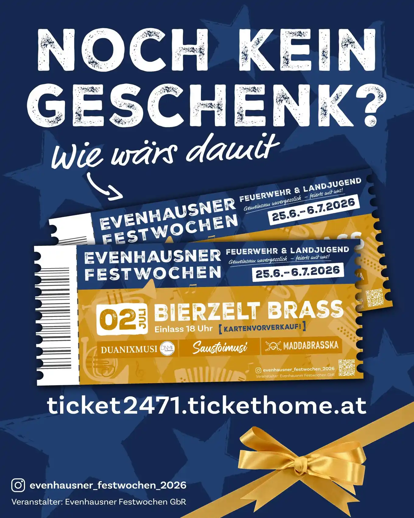 Weihnachtsgeschenk gesucht? Tickets für „Bierzelt Brass“
