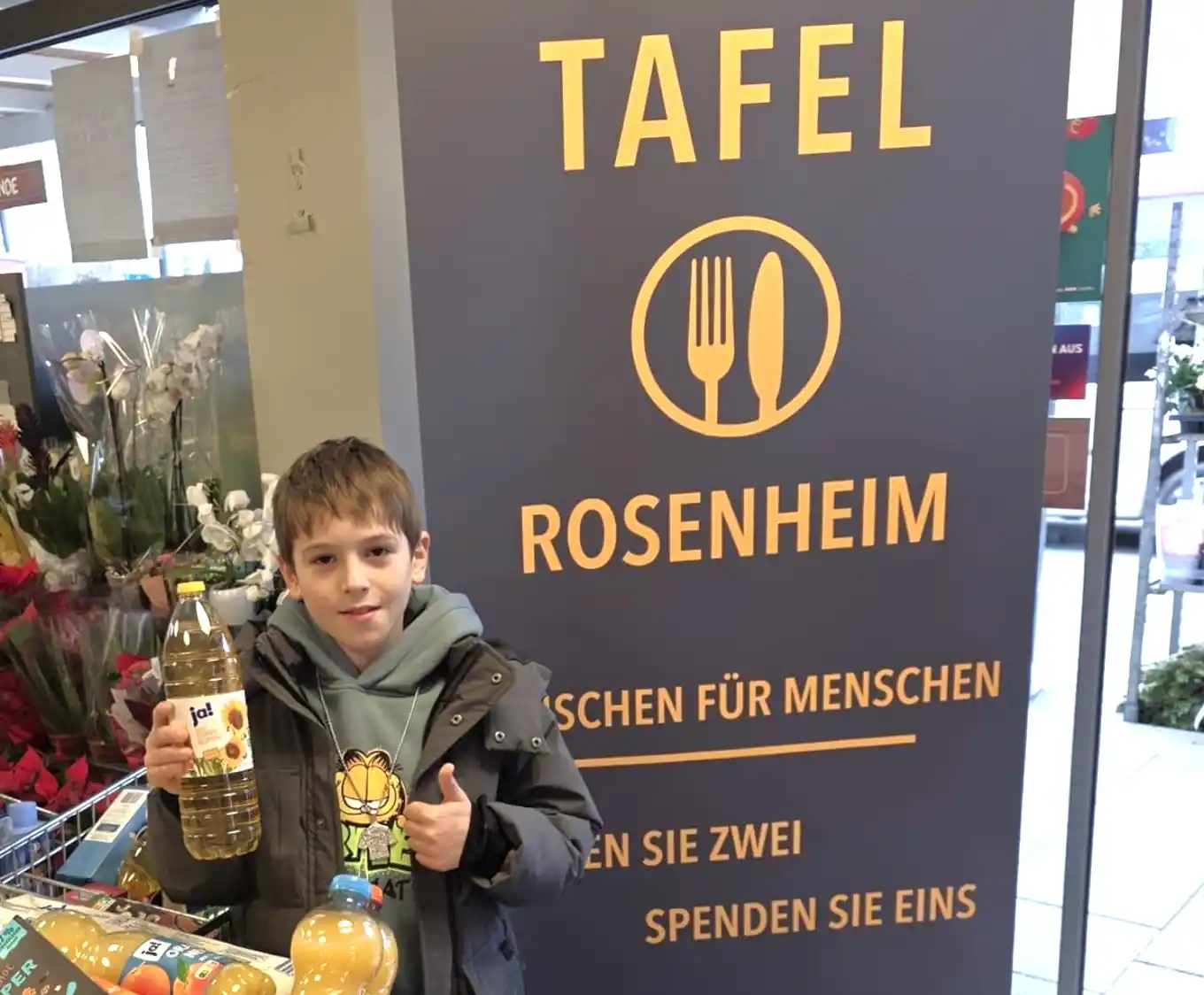 Berührende Geste eines Kindes