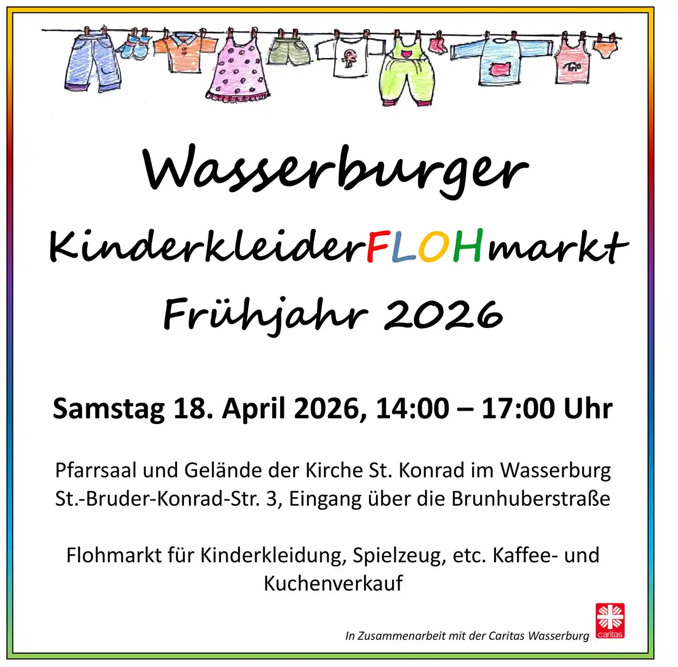 Morgen ein Frühjahrs-Flohmarkt für Kinderkleider