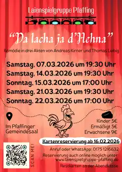 Lustig werd’s: Premiere bei den Pfaffinger Theaterern