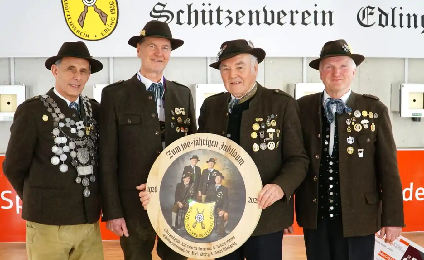 Schützenscheibe zum 100-Jährigen