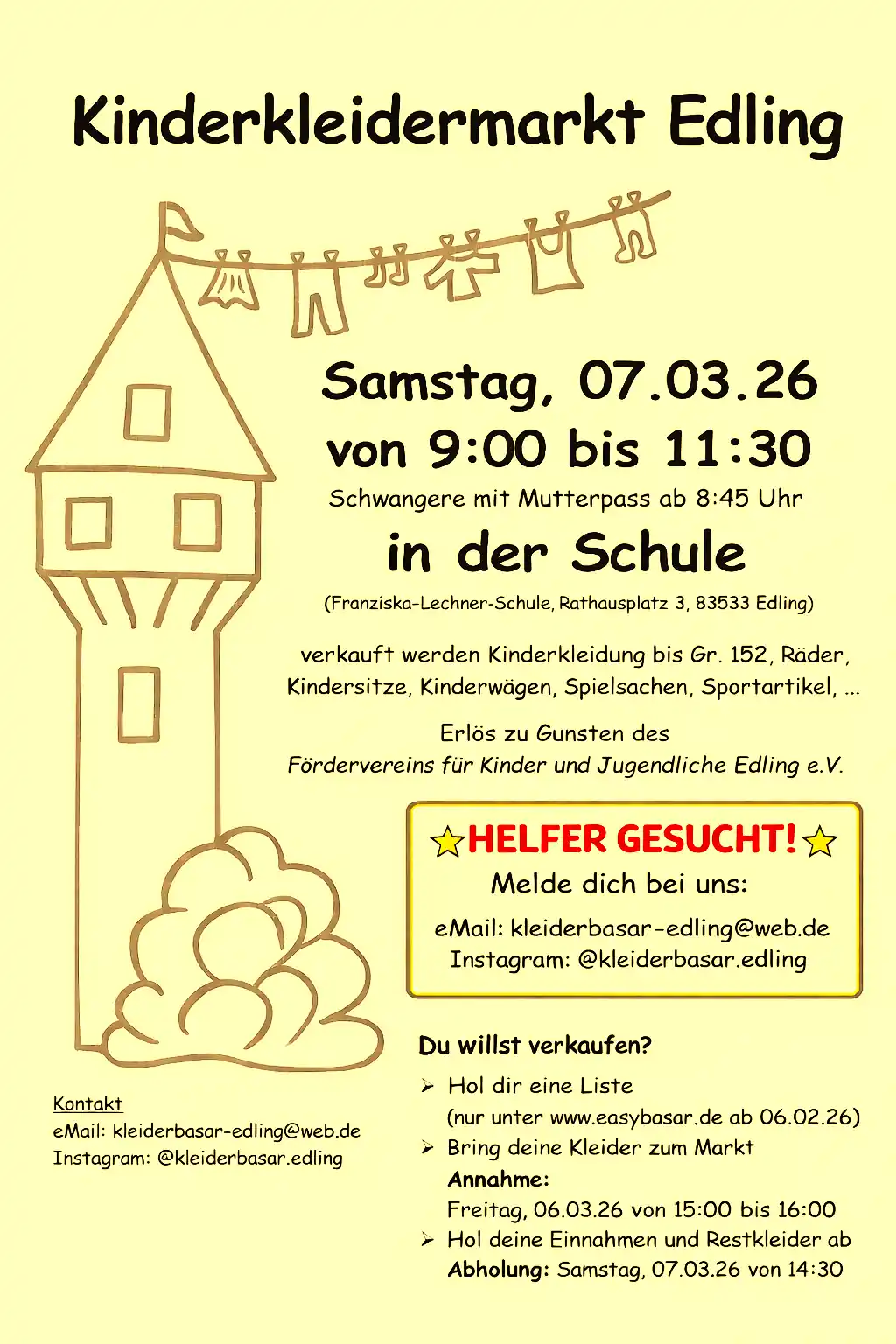 Ab heute gibt’s die Basar-Listen