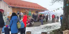 Familien-Idylle trotz Kälte und Nebel