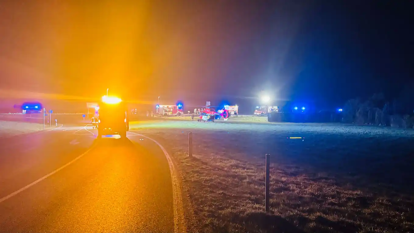 22.30 Uhr: Schwerer Unfall bei Vogtareuth