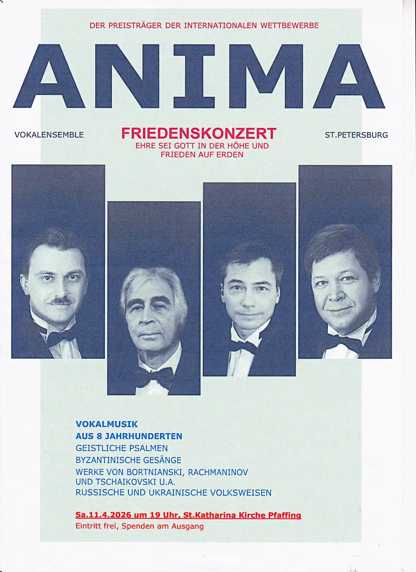 In Pfaffing: Ein Konzert für den Frieden