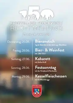 Rechtmehring feiert 150 Jahre Feuerwehr