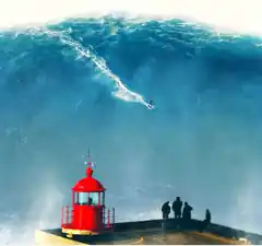 Die größte Welle der Welt auf der großen Leinwand