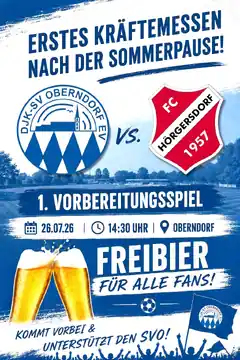 In Oberndorf: Freibier für alle Fans