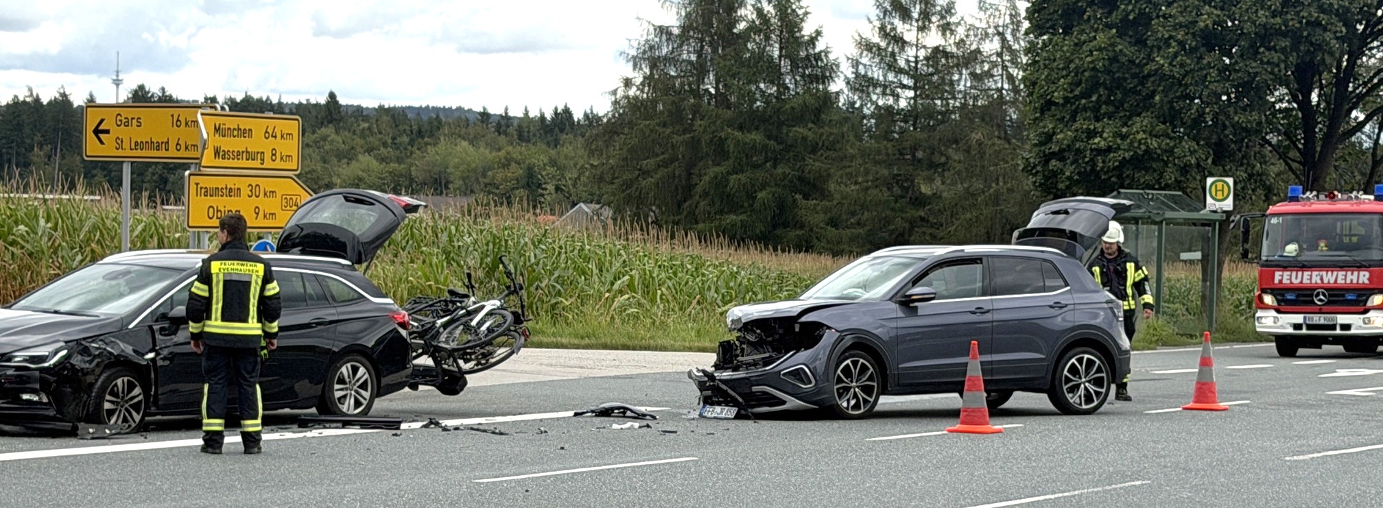 11.15 Uhr: Wieder ein Unfall auf der B304