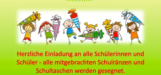 Eine Segnung der Schulkinder