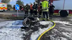 Biker mit großem Glück im Unglück