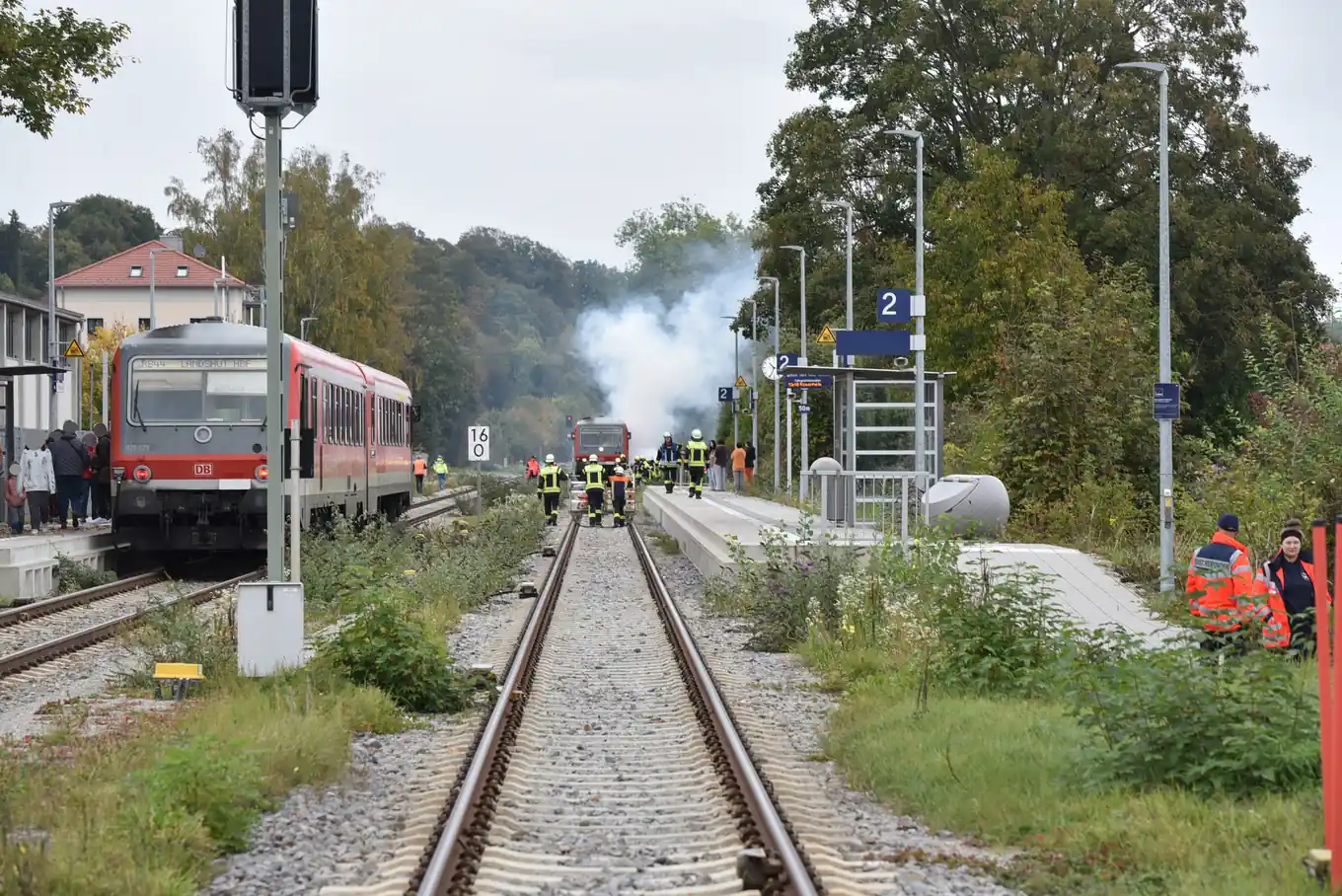 Großeinsatz geprobt: Brennender Zug in Rott