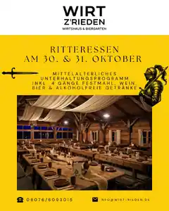Wieder Ritteressen beim „Wirt z’Rieden“