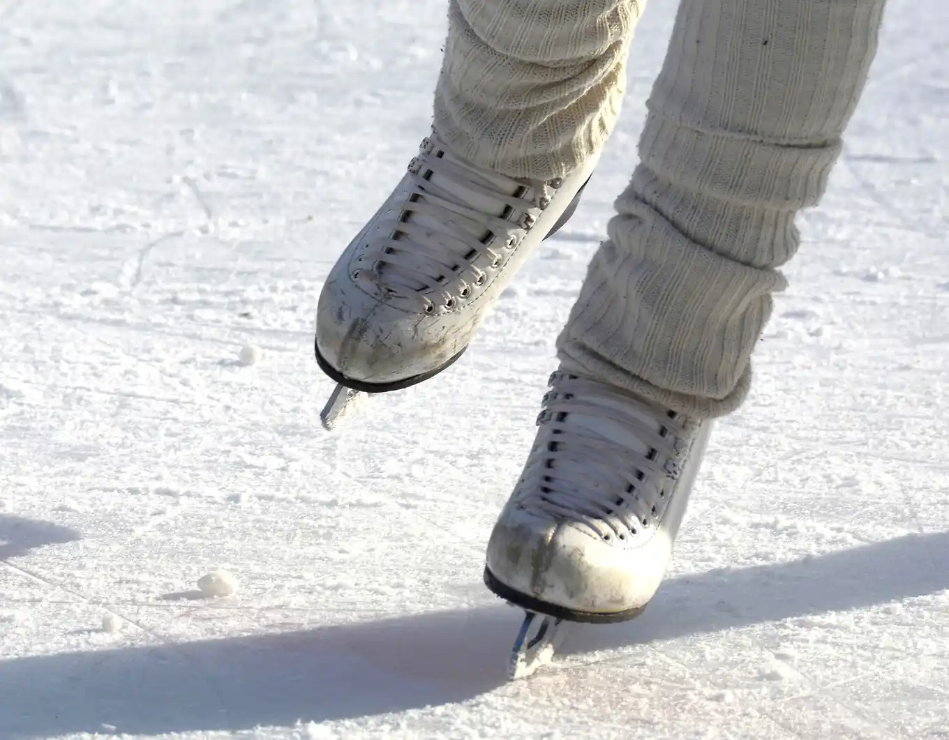 Sich zum Eislaufen treffen