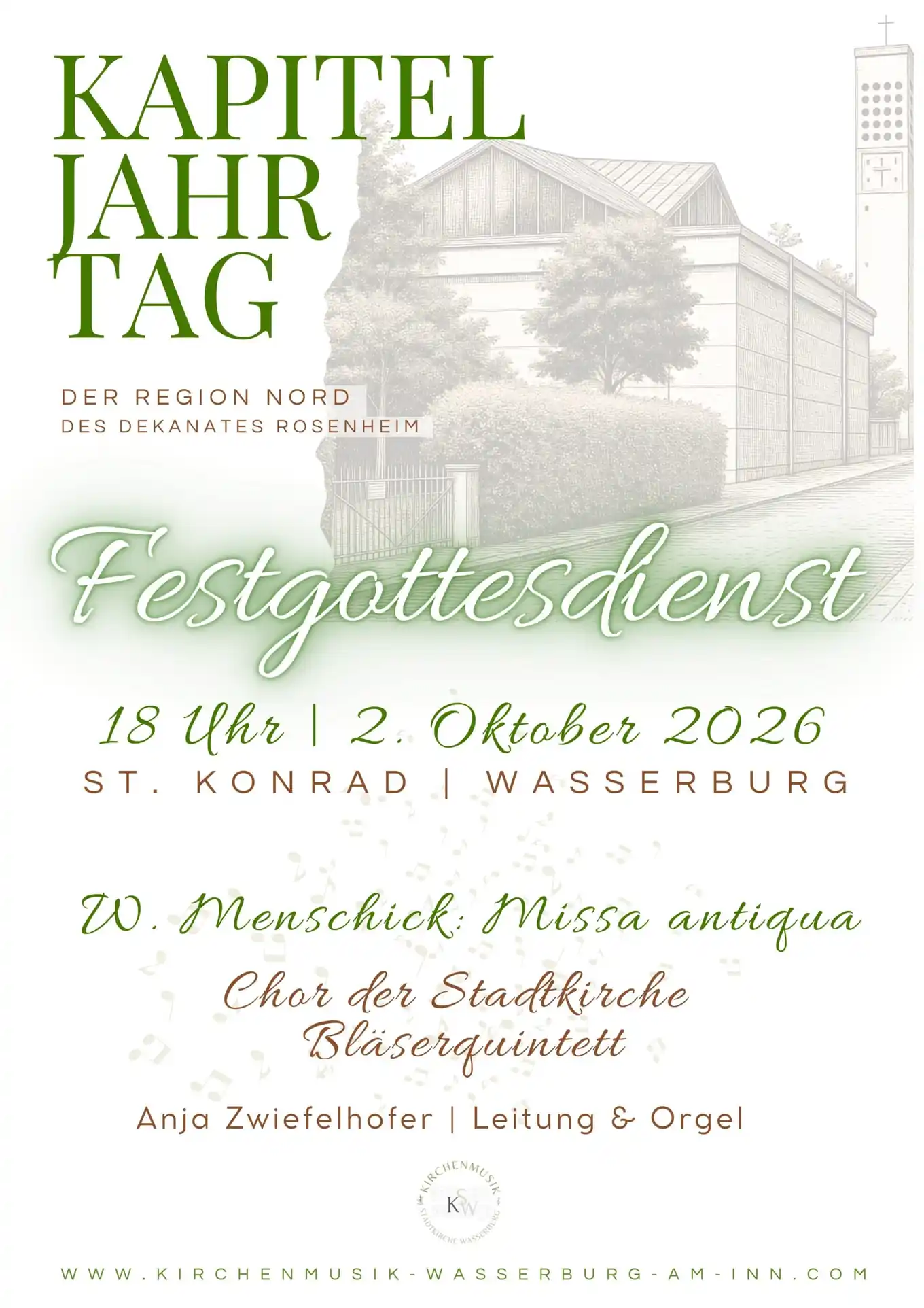 Gottesdienst mit Chor und Bläserquintett